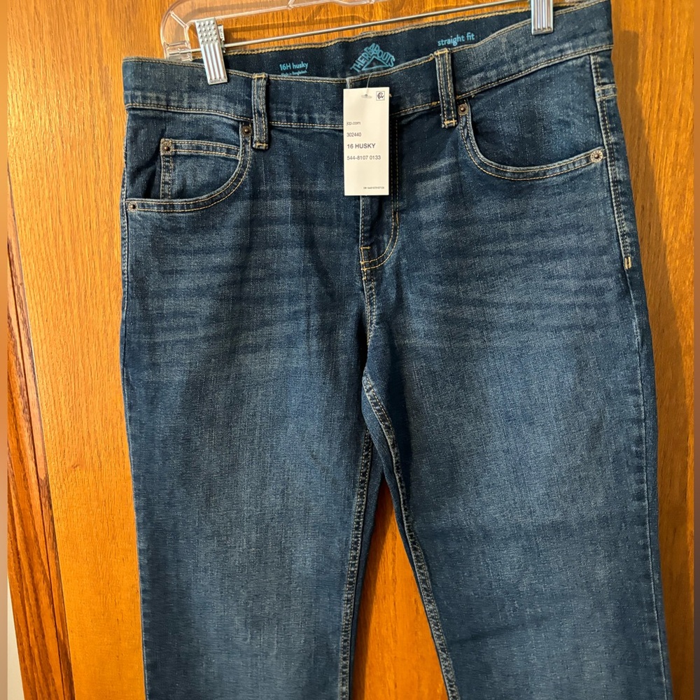 THERE ABOUTS DENIM JEANS BOYS 16 Husky NWT Adjustable Waist‎ - Picture 6 of 8